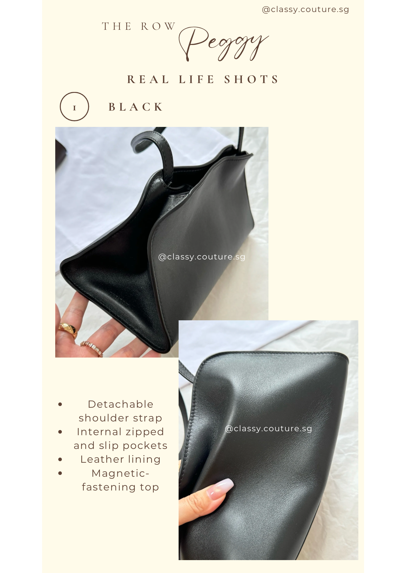 TR Peggy Clutch / Shoulder Bag in Polished Saddle Calfskin Leather