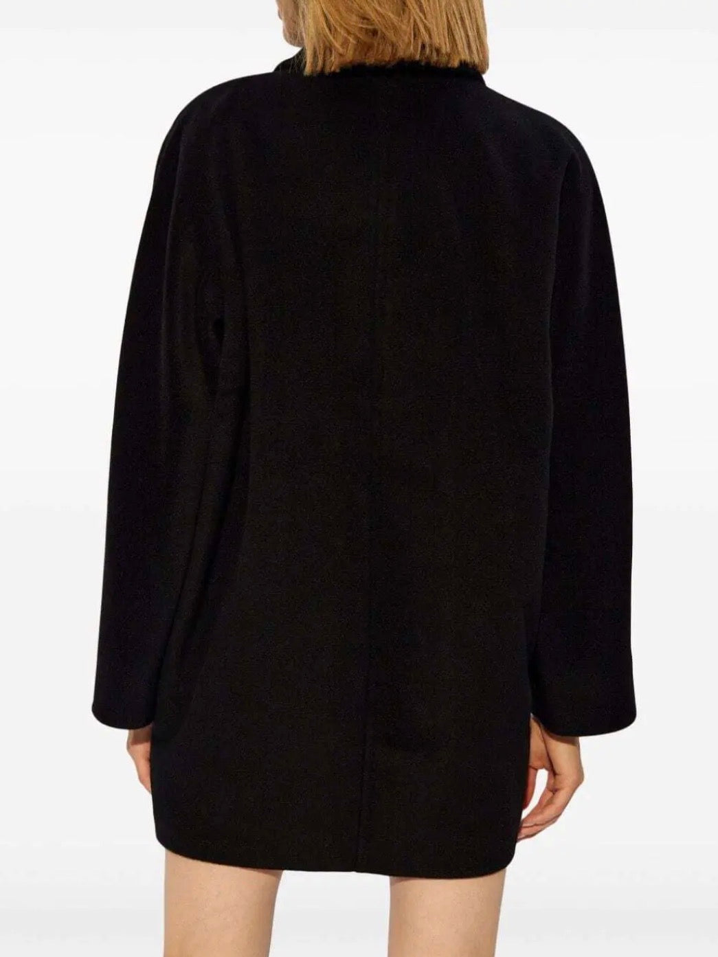 MM Rebus 101801 Double Breasted Wool and Cashmere Short Icon Coat