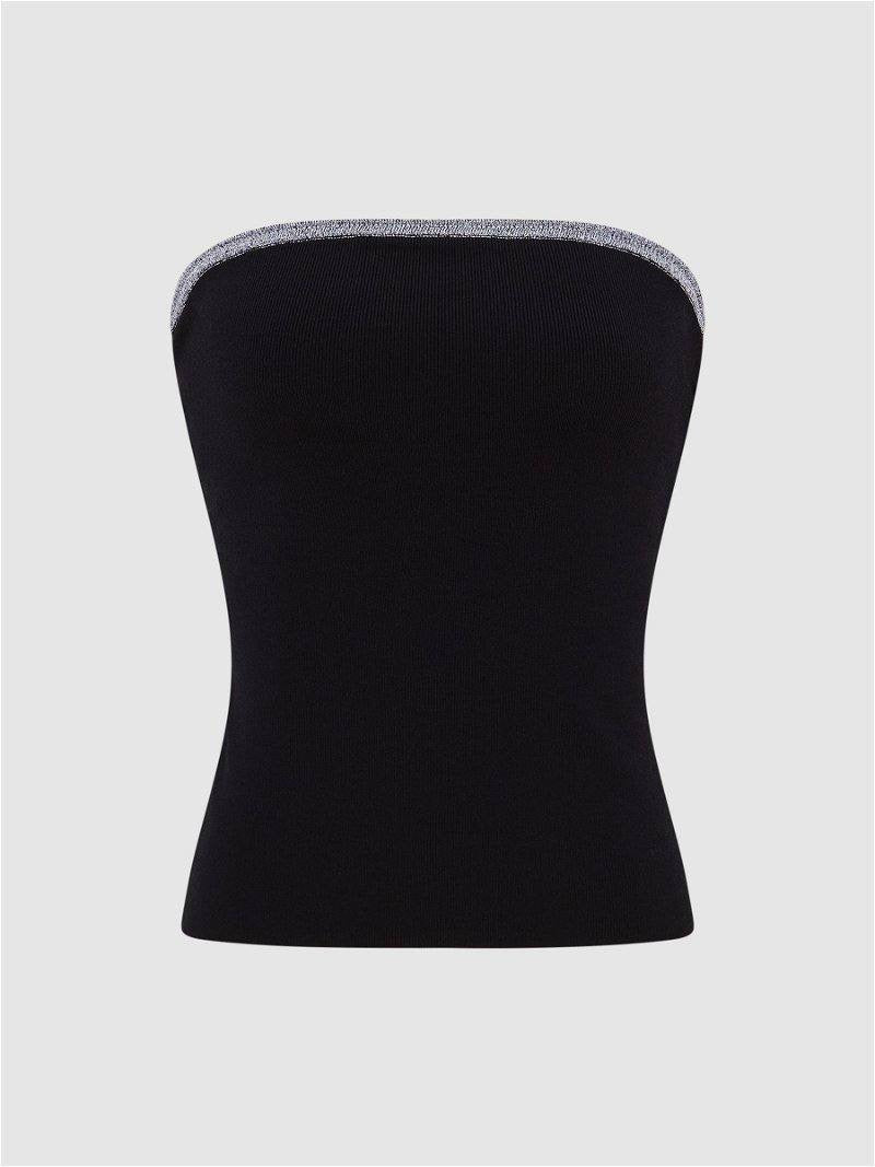 RS Adela Metallic Back Split Tube Top