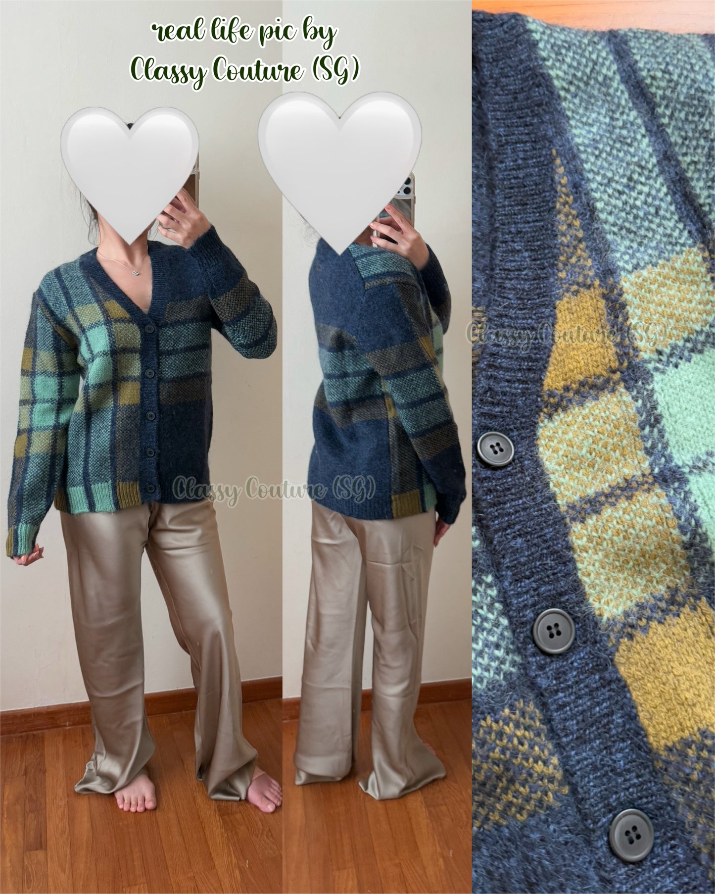 MK Men’s Graphic Check Wool-Blend Pullover Sweater | Cardigan