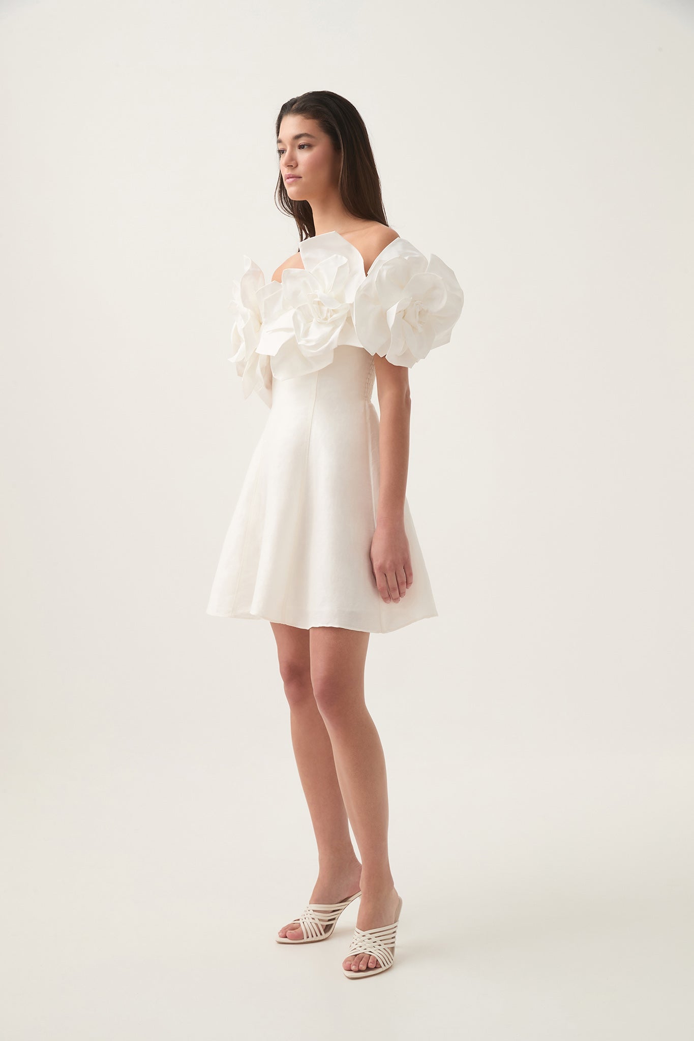 AJ Etta Linen-Viscose Mini Dress