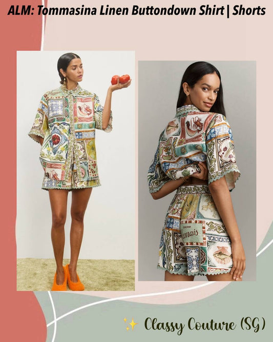 ALM Tommasina Linen Buttondown Shirt | Shorts | Set