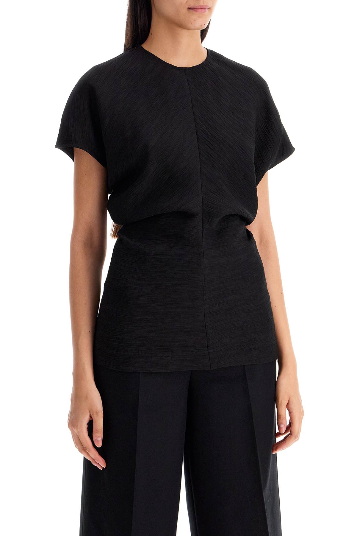 Best! Tot Slouch Waist Crinkled Viscose-Blend Top