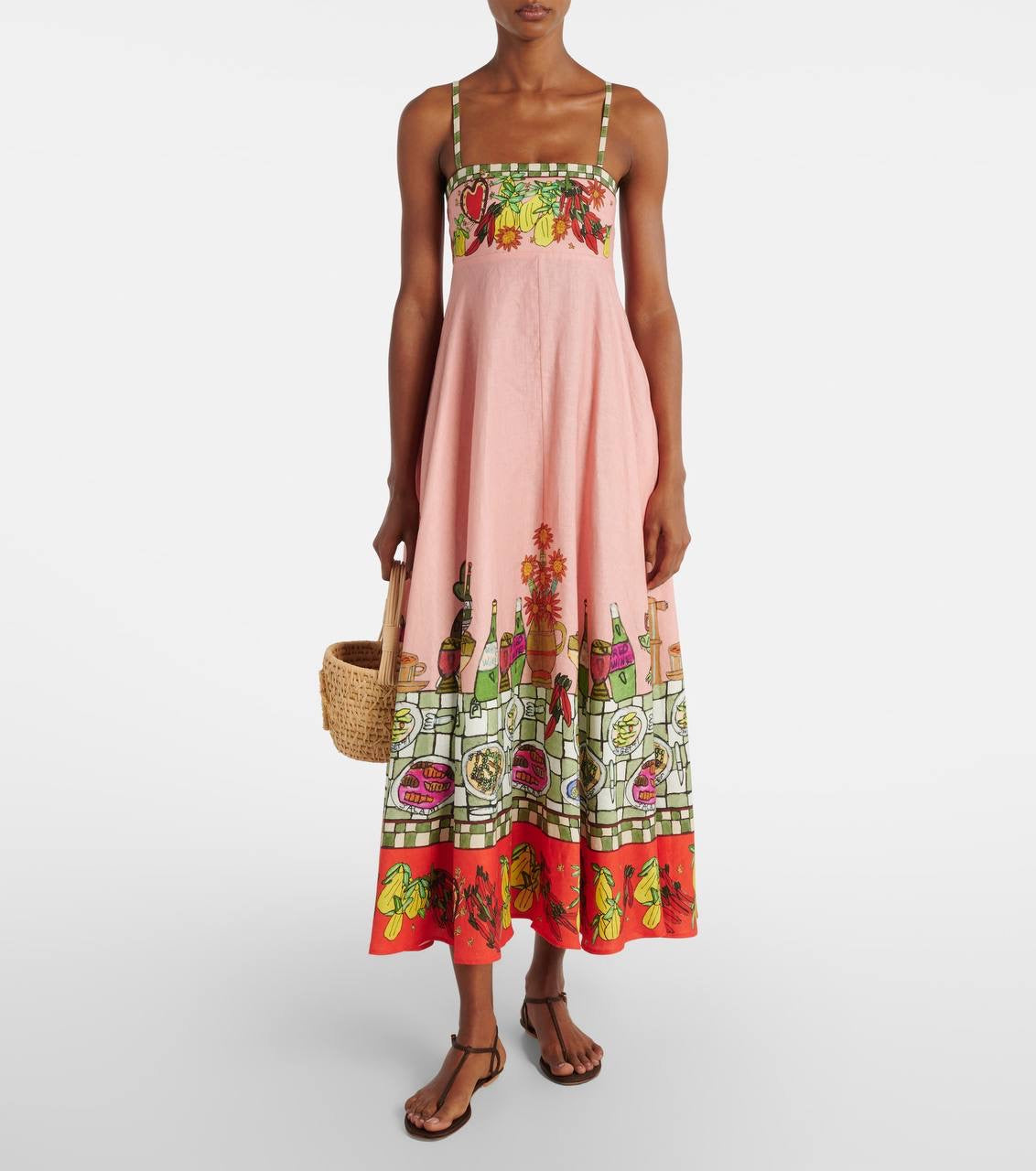 ALM Contessa Linen Midi Dress Sundress