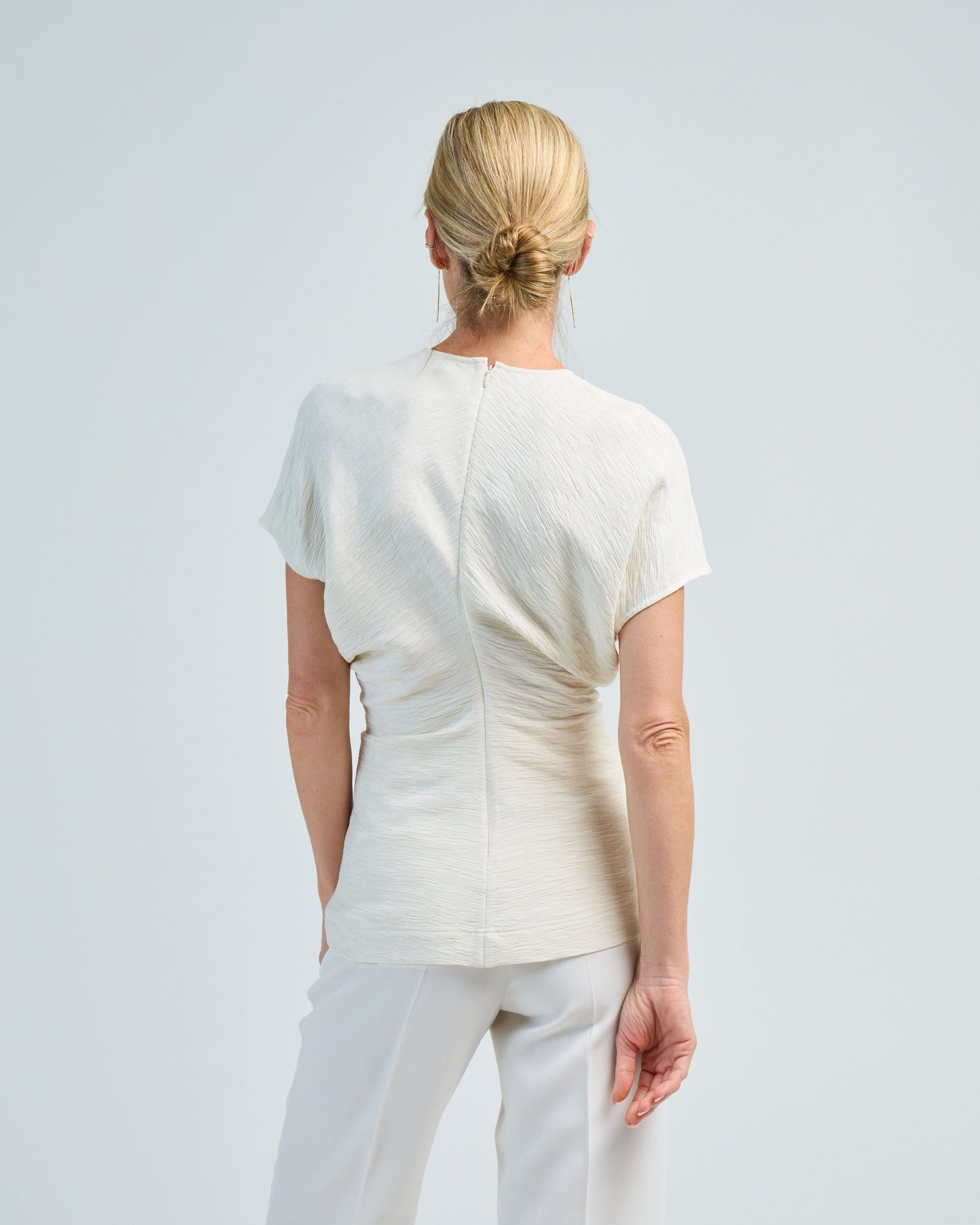 Best! Tot Slouch Waist Crinkled Viscose-Blend Top