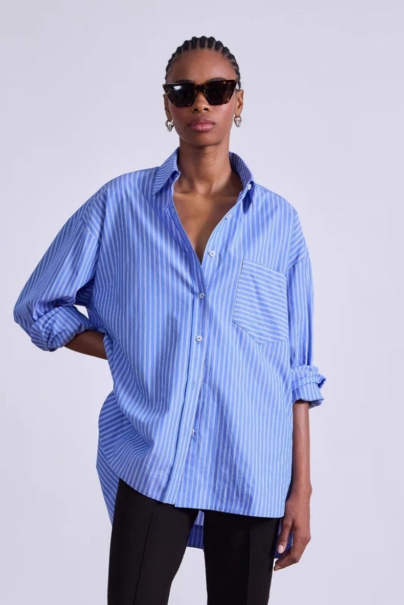 AA Aldea Oversized Cotton Button Down Shirt