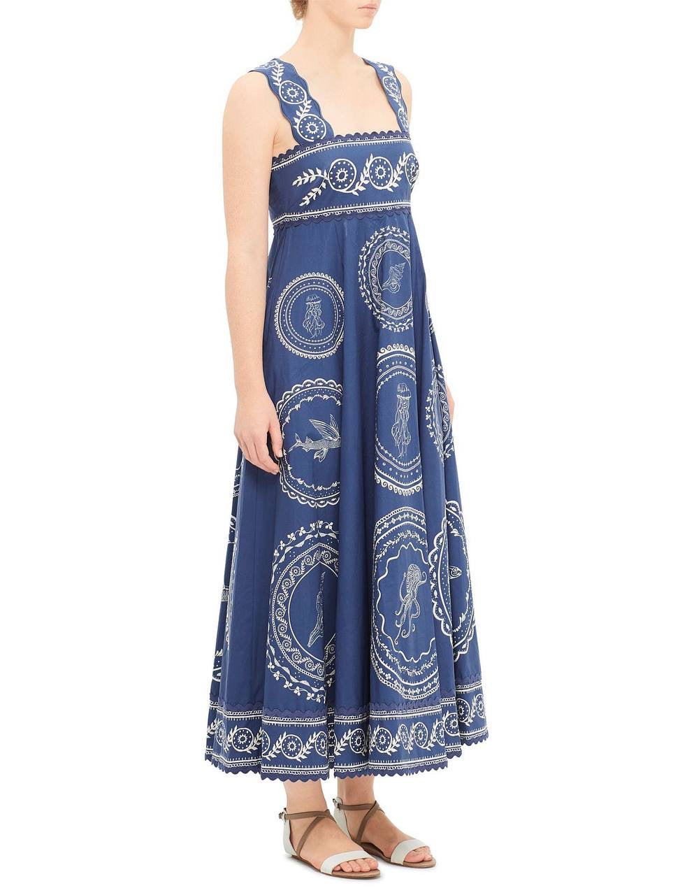 ALM Oceane Summer Cotton Midi Dress Sundress