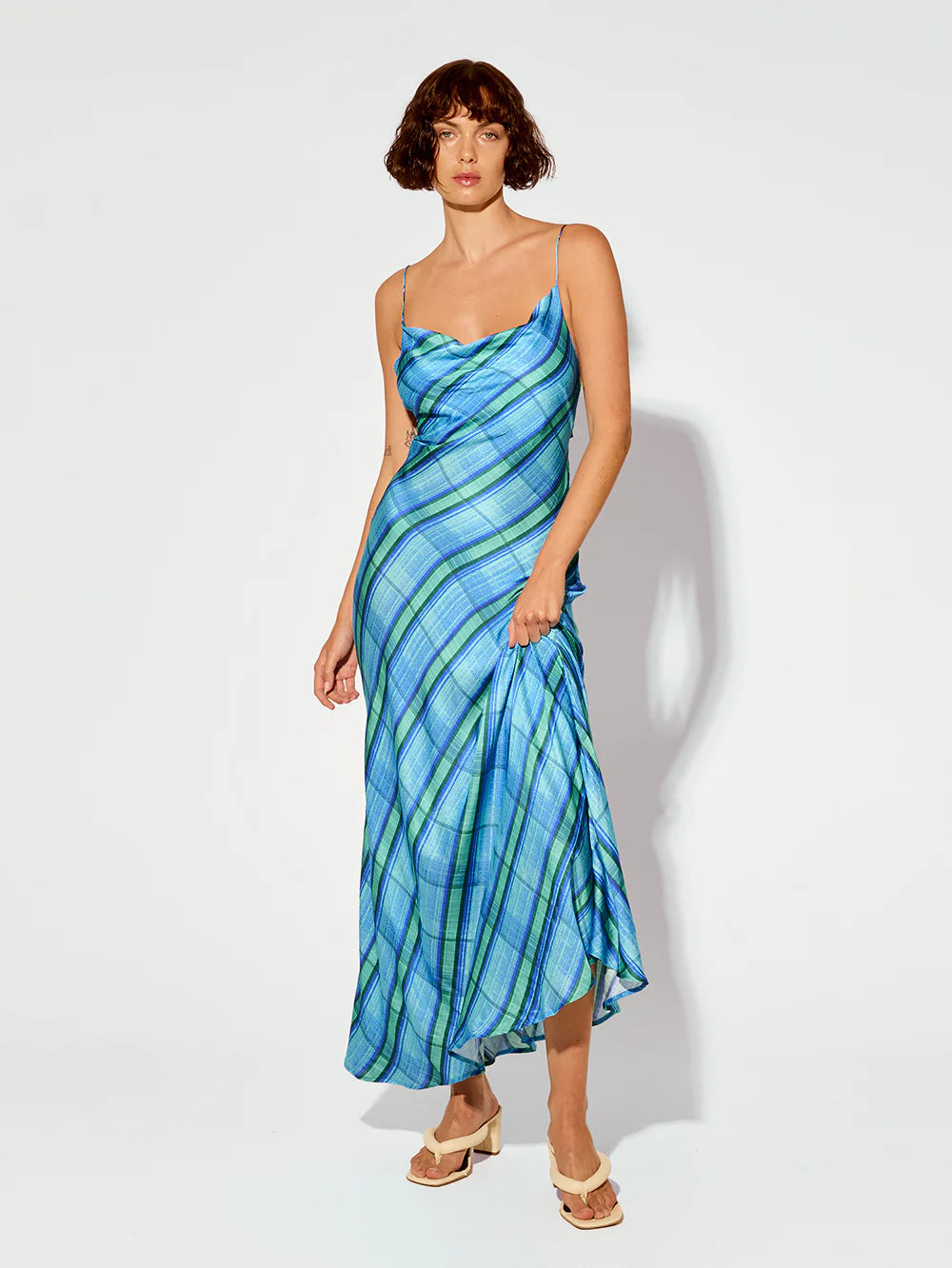 KV Oceana Cowl Neck Slip Midi Maxi Dress