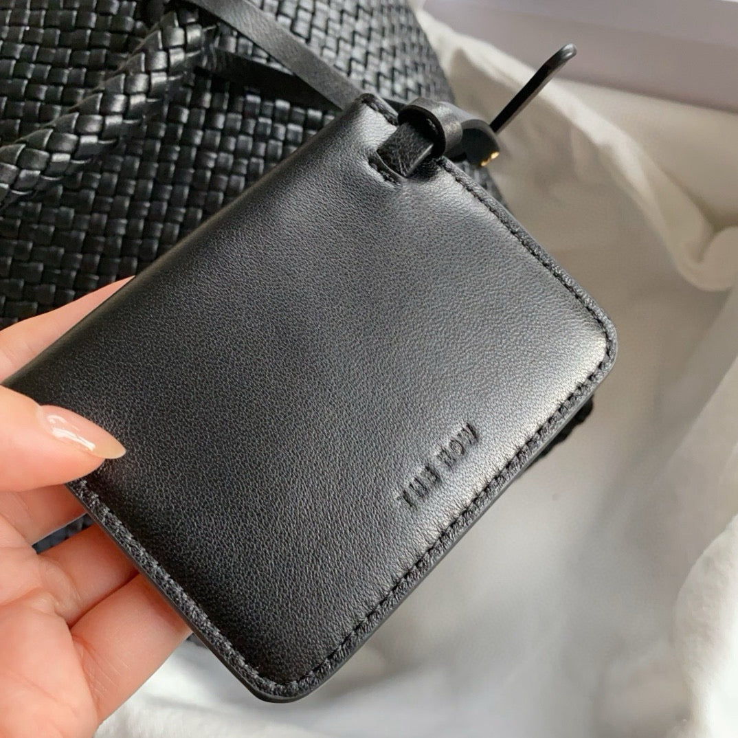 TR N/S Small Woven Lamb Leather Park Tote Bag