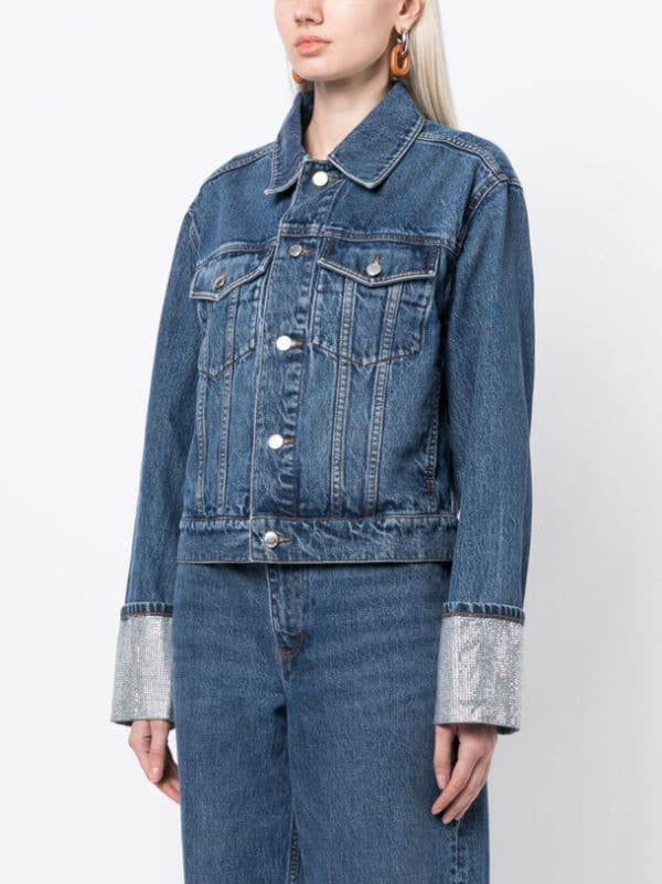 AW Crystal Embellished Denim Jacket | Pants | Set