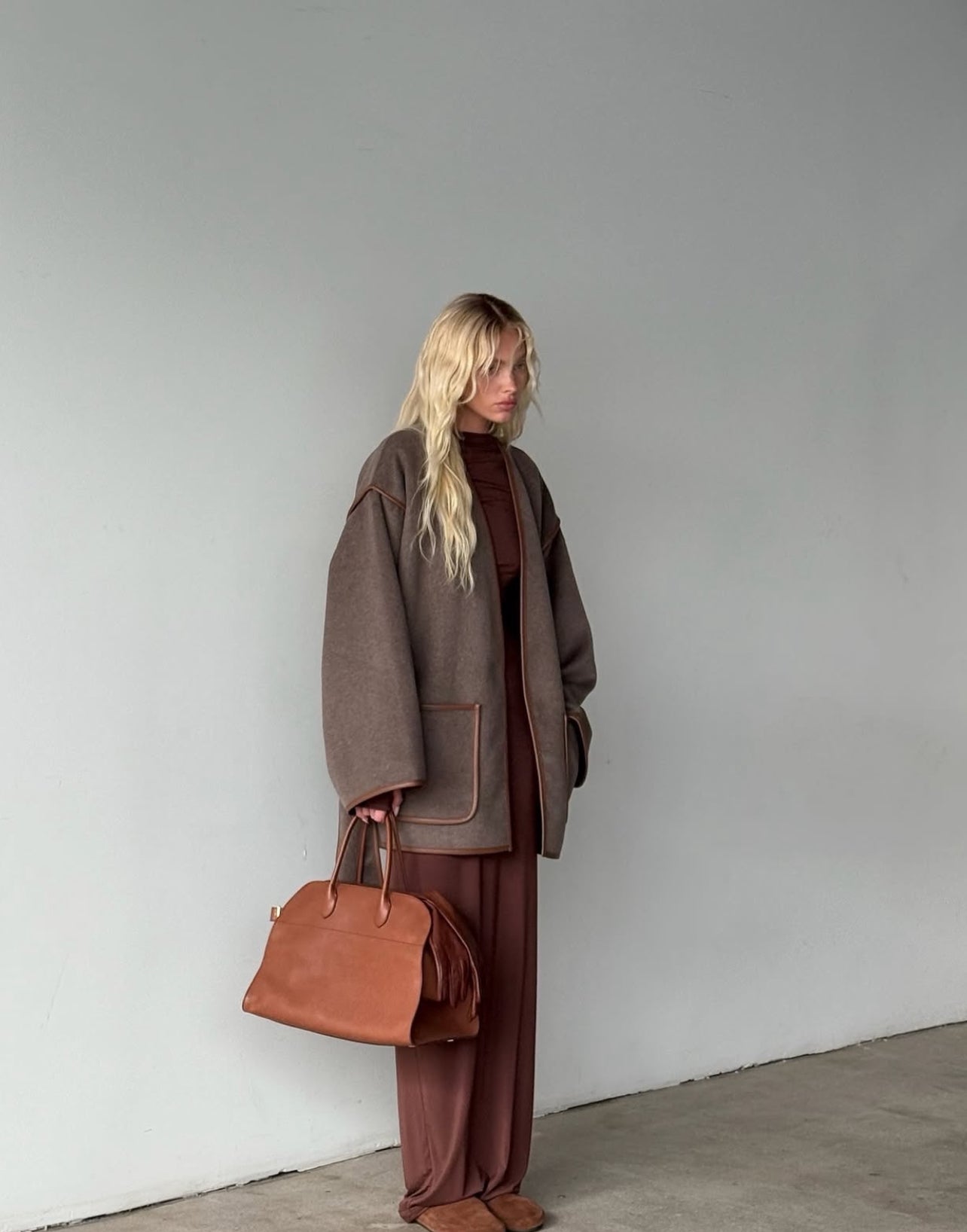 HS Wool-Blend Blanket Short Coat