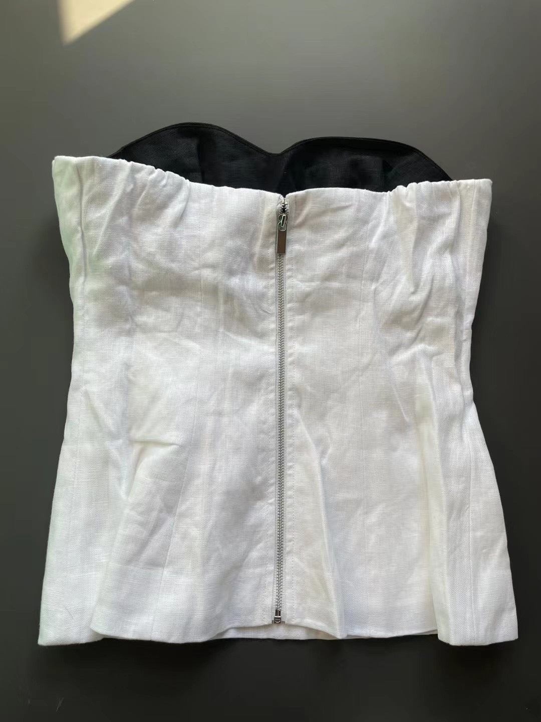 Ayda Linen Top | strapless tube