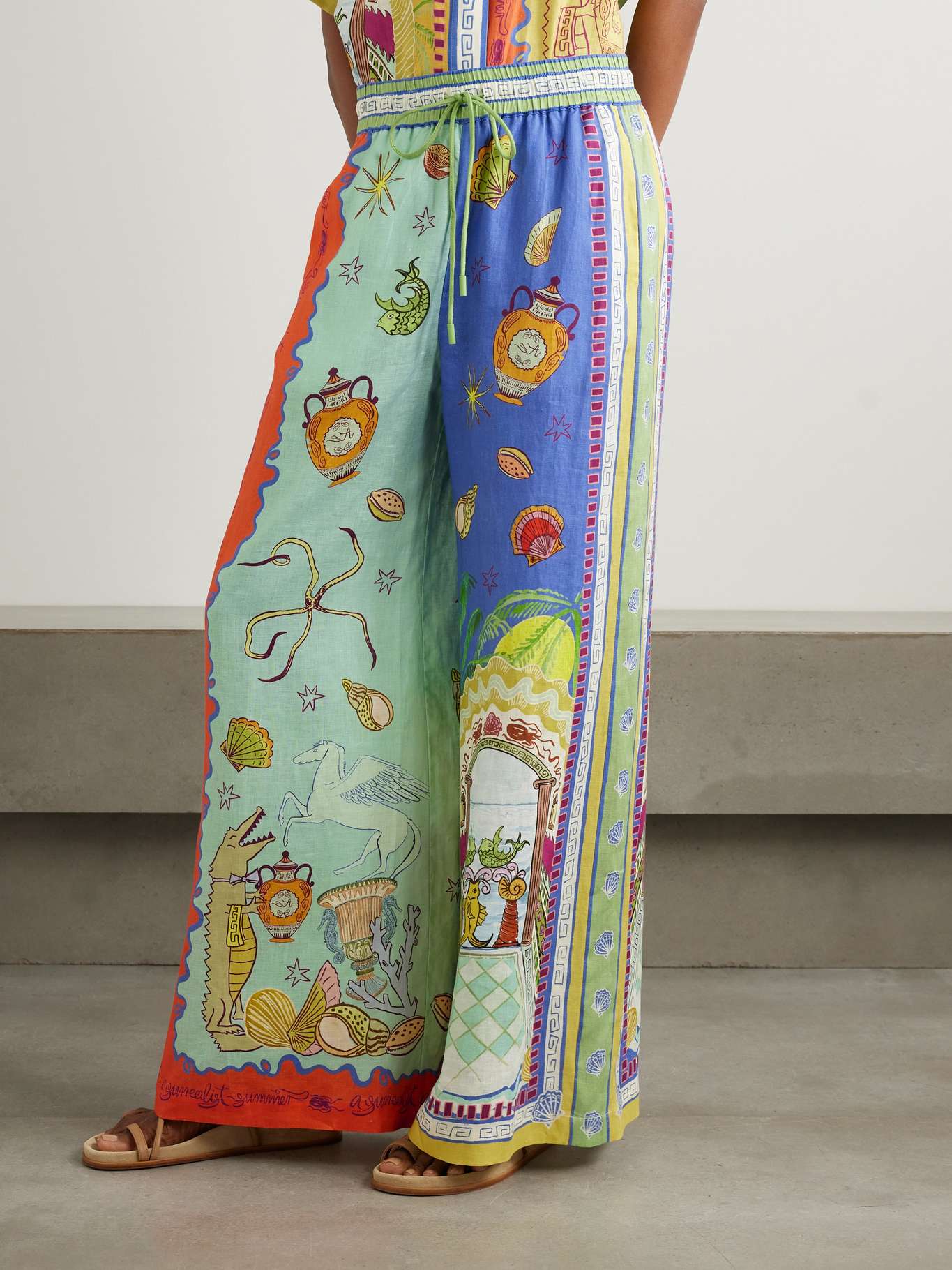 ALM Surrealist Summer Linen Shirt | Pants | Set