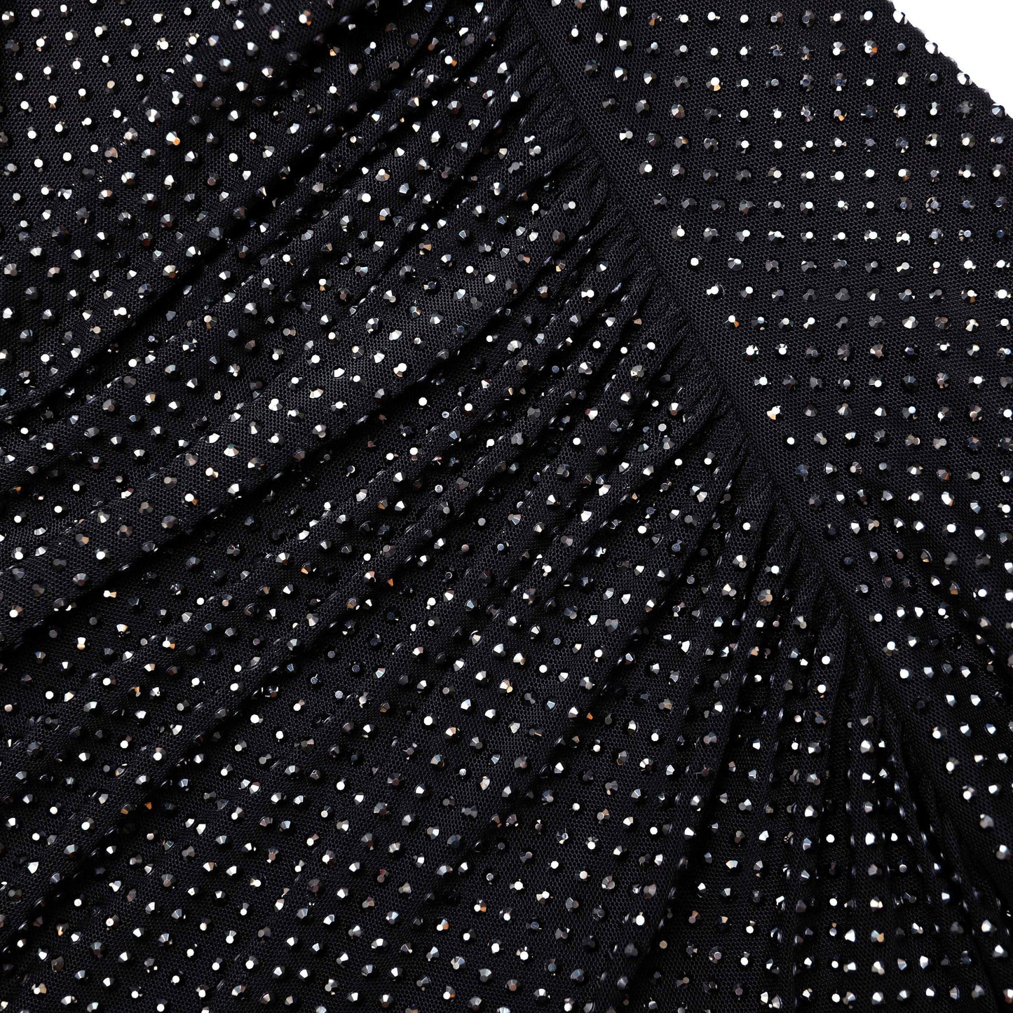 SP Black and Gold Rhinestone Mesh Cut Out Maxi Dress