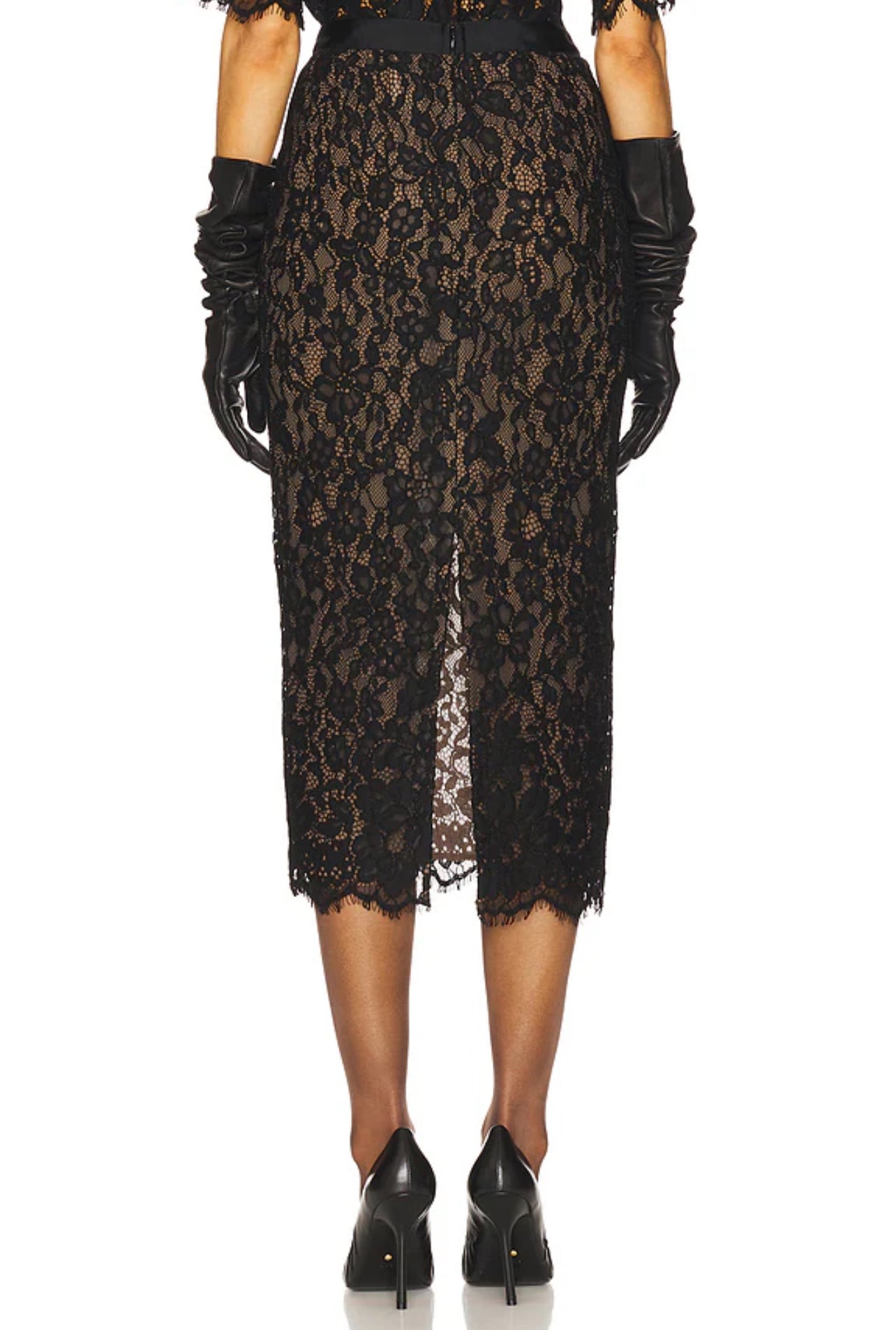 HS The Lace Black Camisole | Midi Skirt | Set