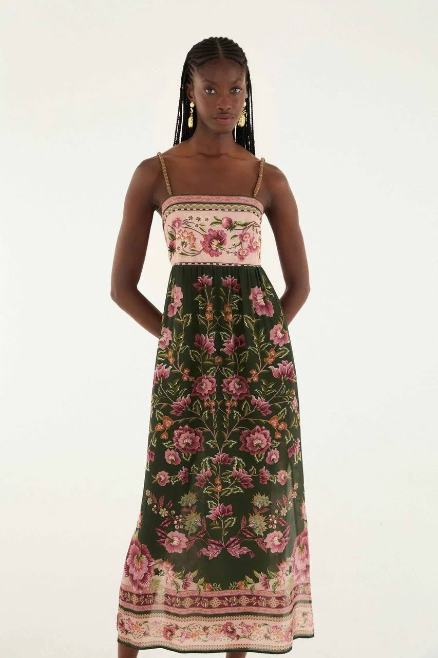 FR Flowering Garden Viscose Midi Dress