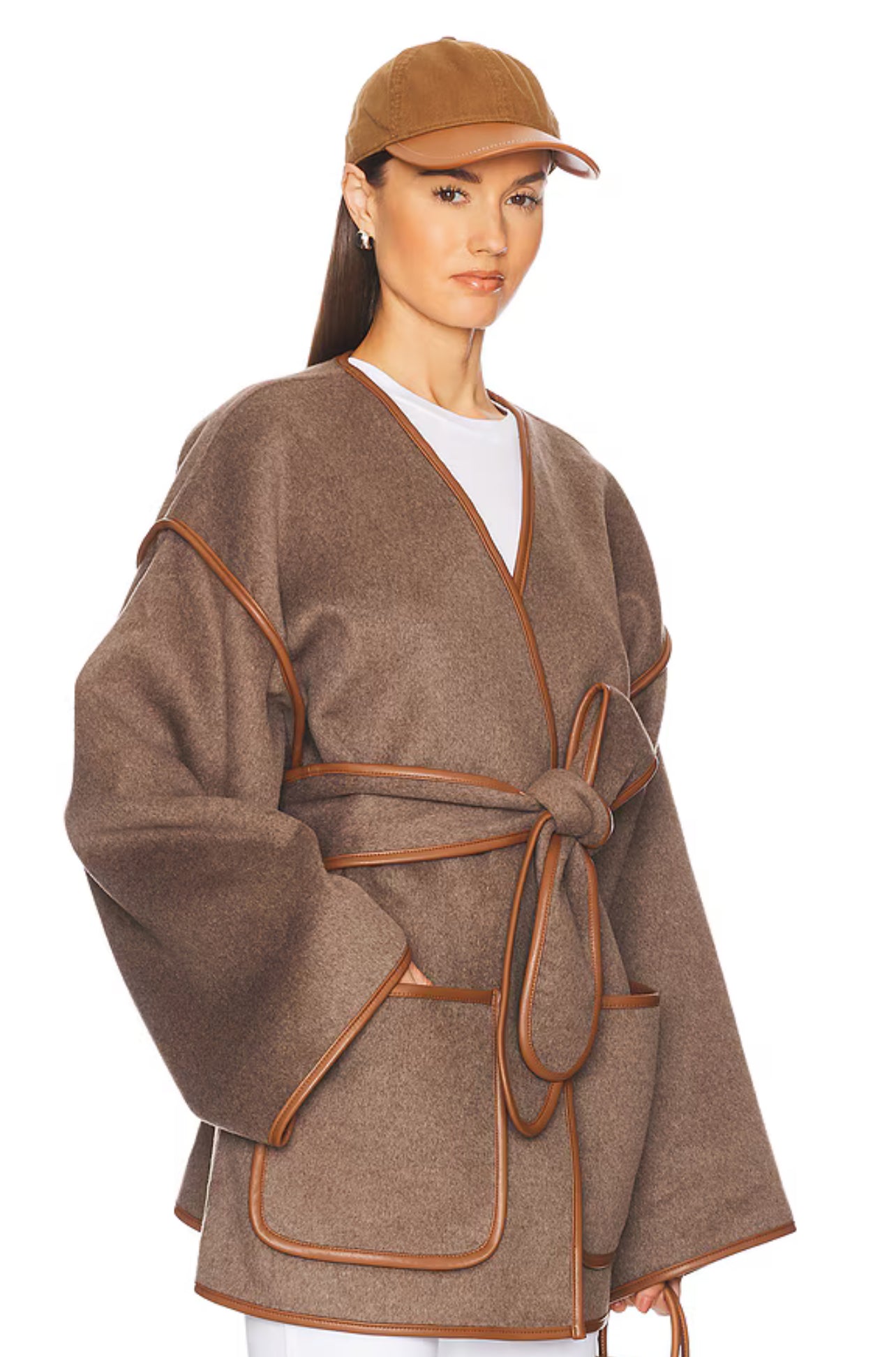 HS Wool-Blend Blanket Short Coat