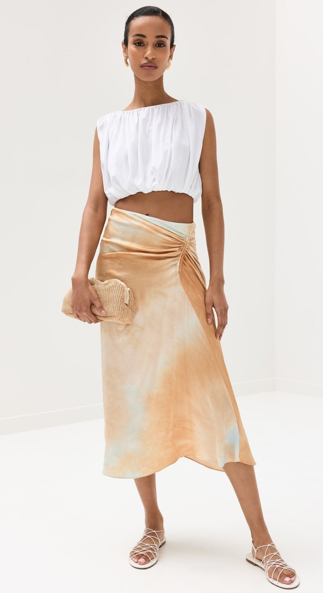 ALC Aiden Shirt | Grace Midi Skirt | Satin Viscose Set