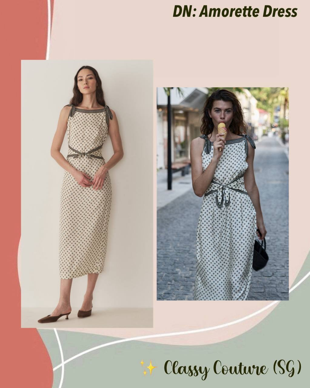 DN Amorette Silk-Viscose Midi Dress