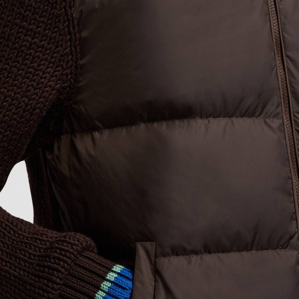 MC Men’s Padded Wool Zip Up Cardigan Jacket (Down Filling)