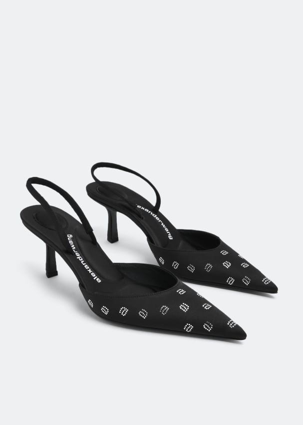 AW Delphine 65 Logo Strap | Slingback Mules Heels