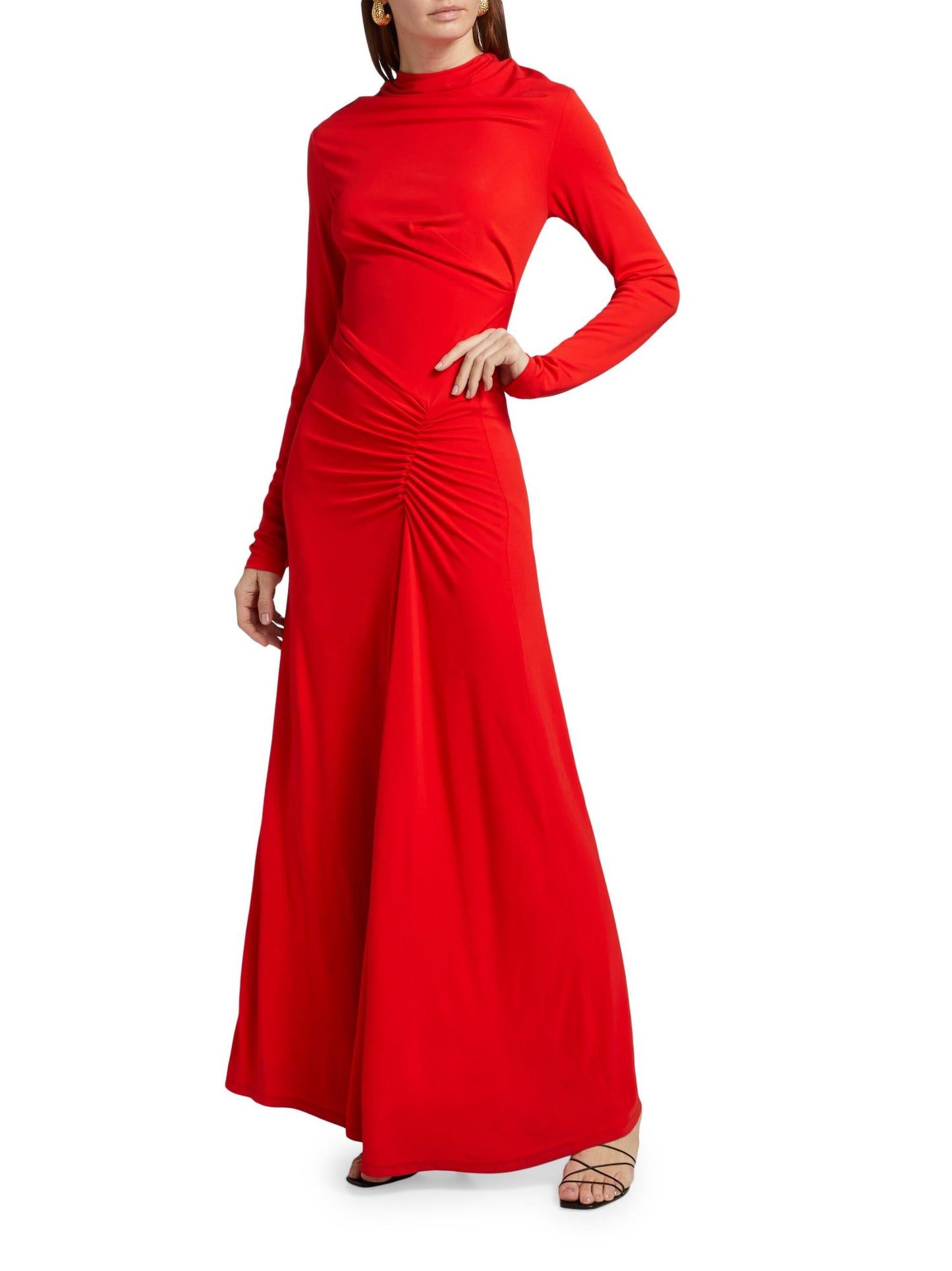 SIM Ferrera Long Sleeve Jersey Maxi Dress