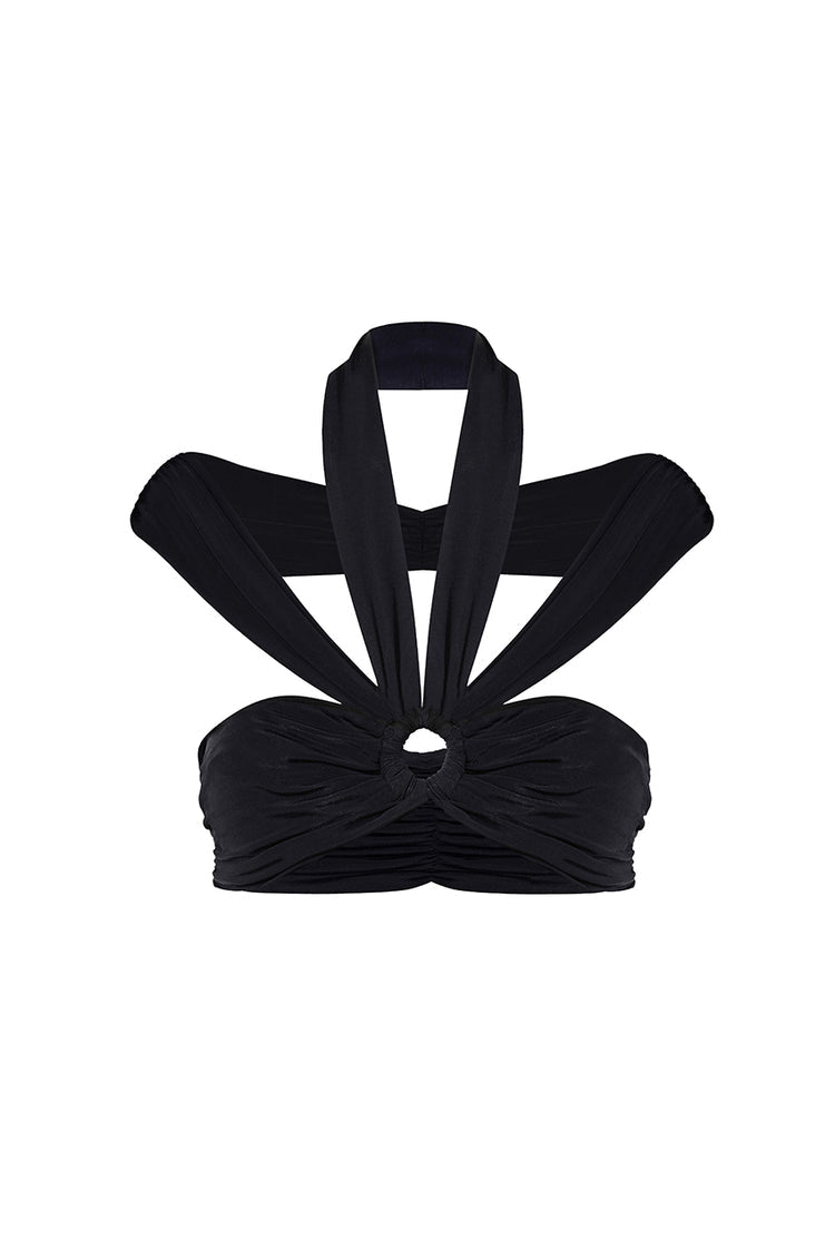 RB Onyx Halter Top | Vittoria Black Maxi Skirt | Set