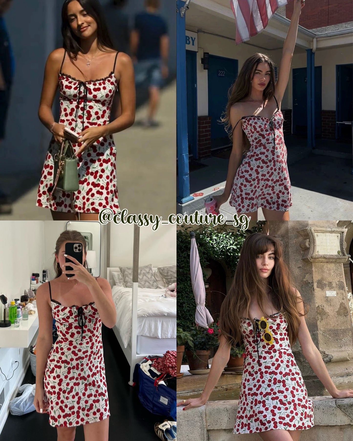 SALE! RP Frank Silk Mini Dress in Dorothy Cherry
