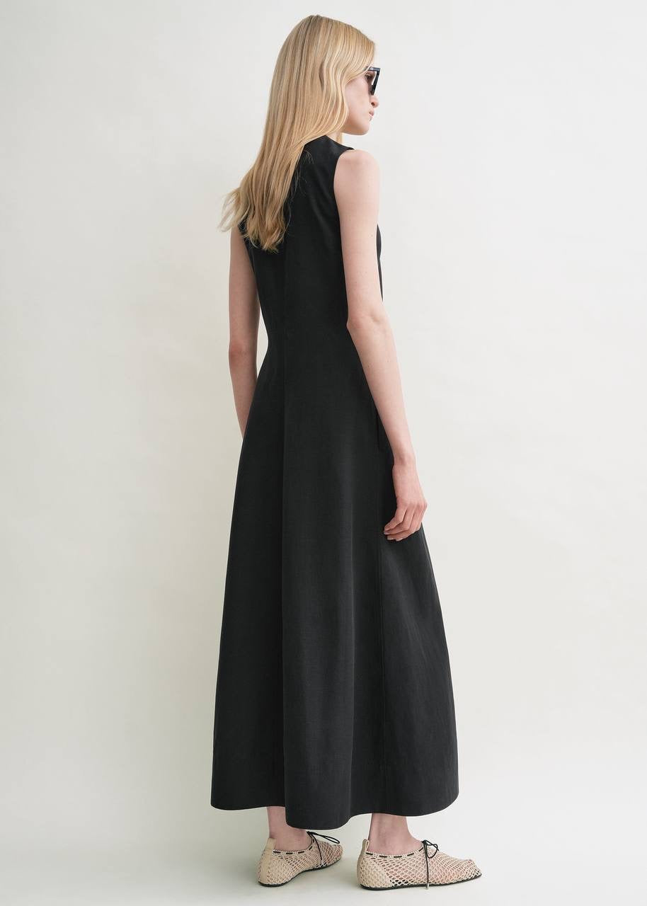 Tot Fluid Summer Lyocell-Linen Midi Dress