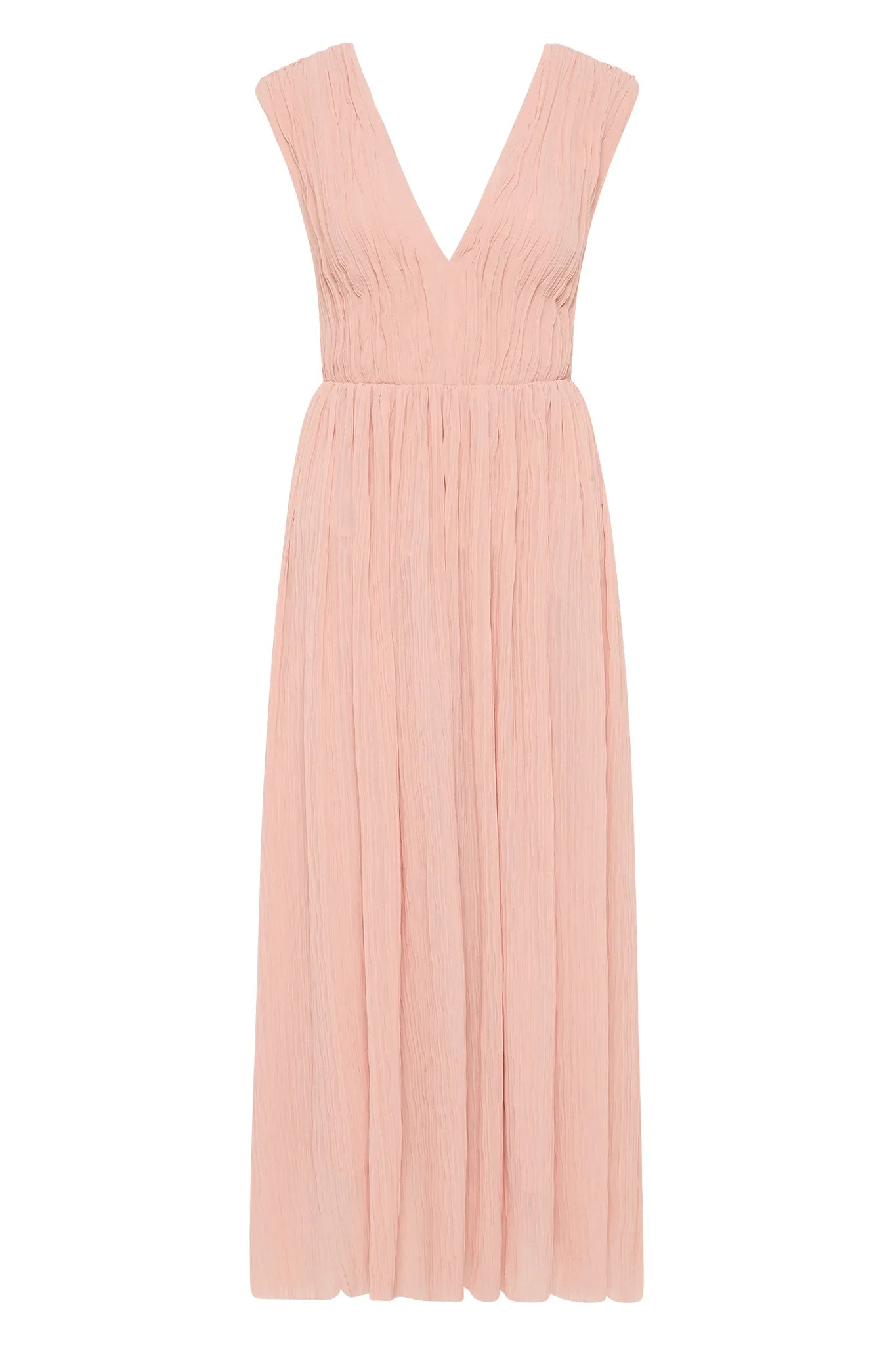 AJ Becoming Bow Back Chiffon Midi Dress