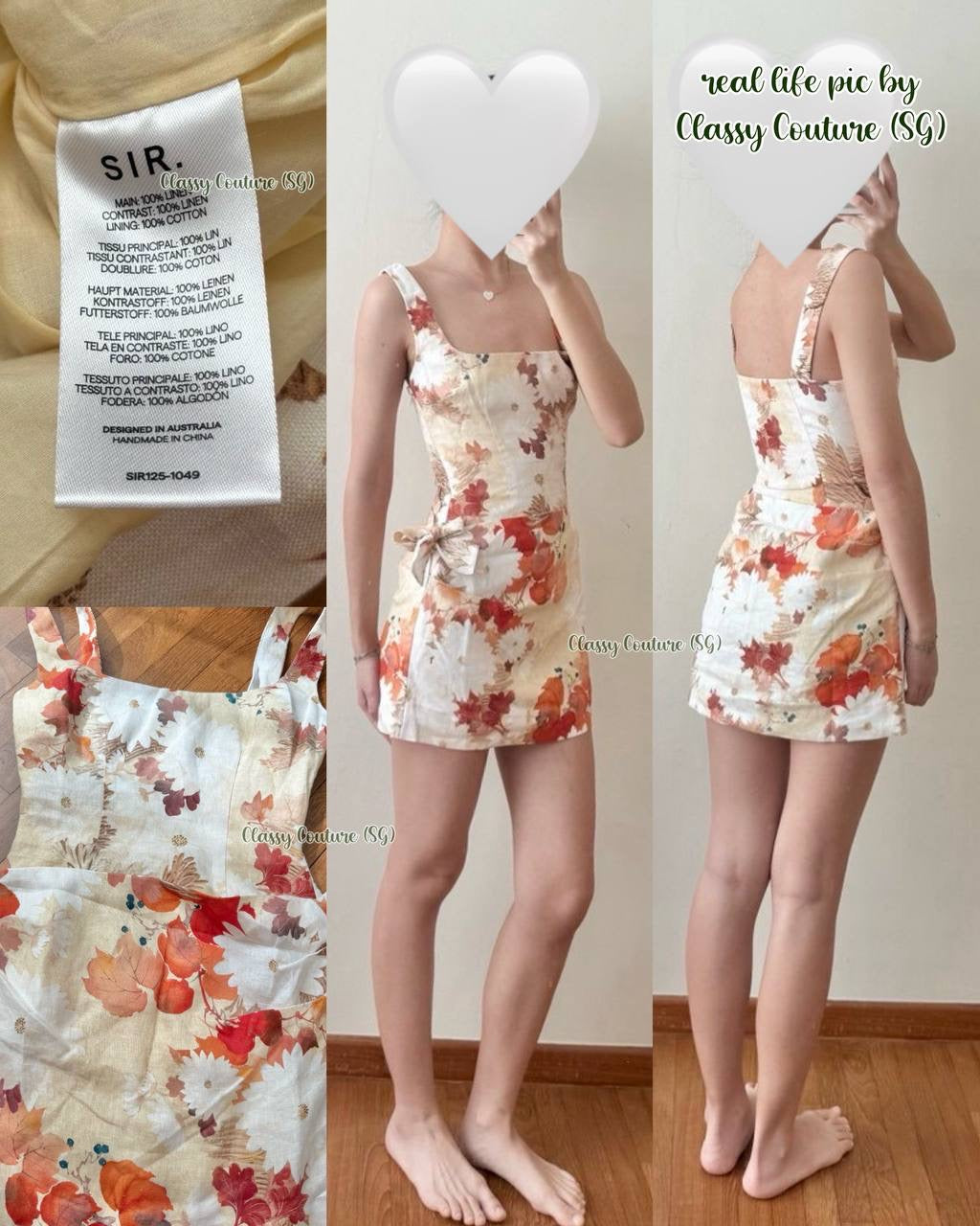 SALE! STL Jessamine Linen Tie Mini Dress in Posy Floral