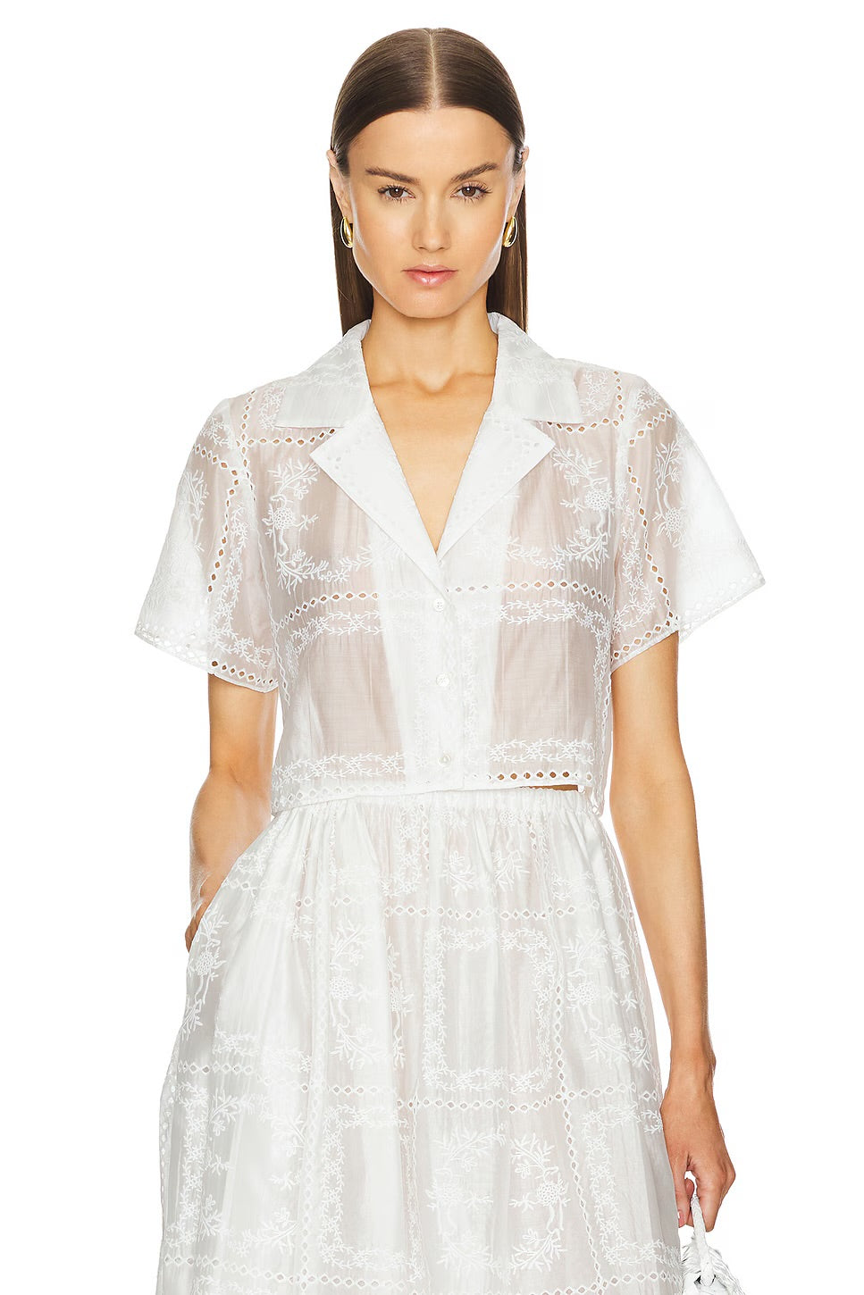 RESTOCKED! HS Handkerchief Camp Shirt | Midi Skirt | Set