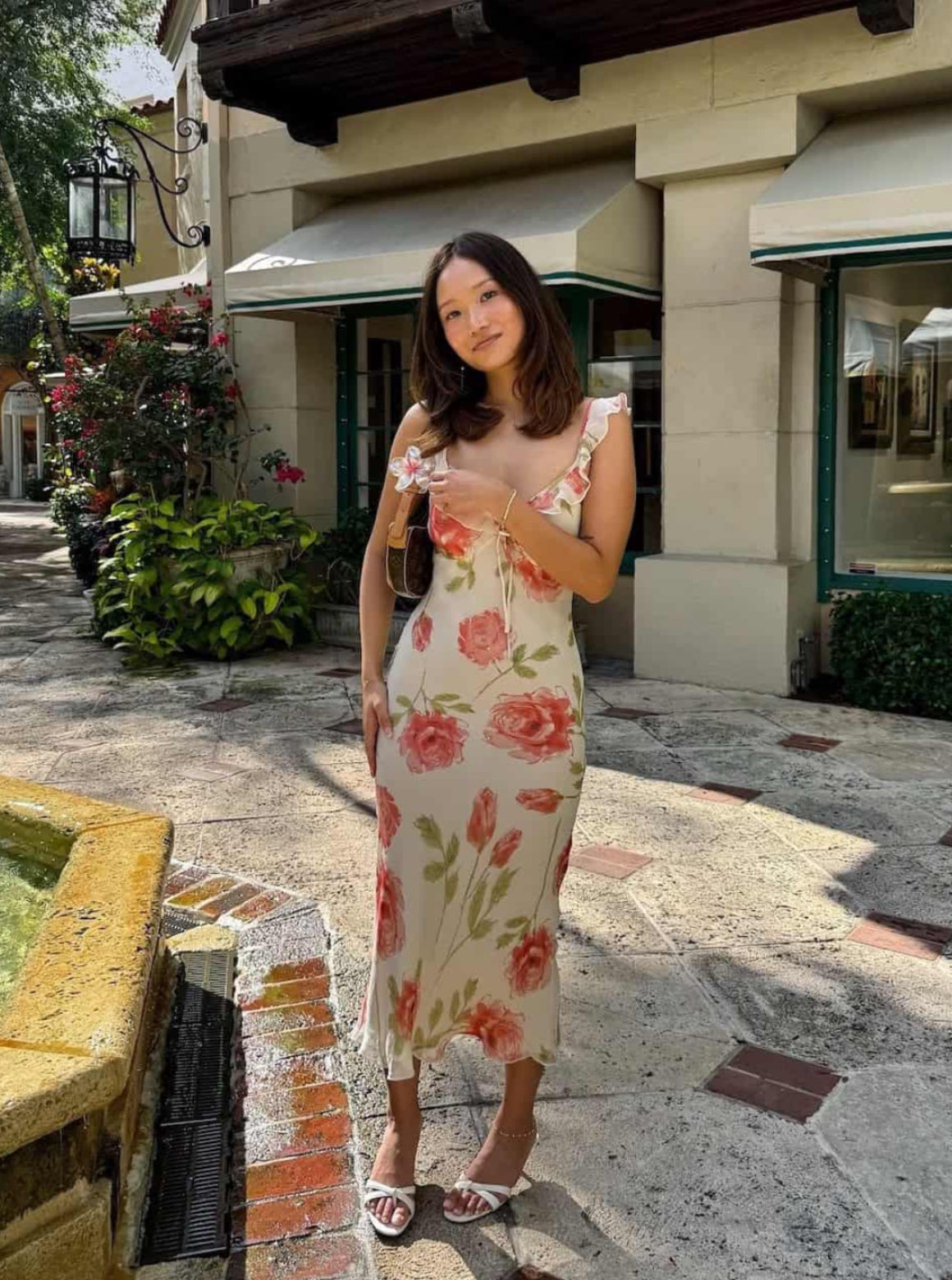 RP Gemma Silk Midi Dress in Pink Floyd Floral