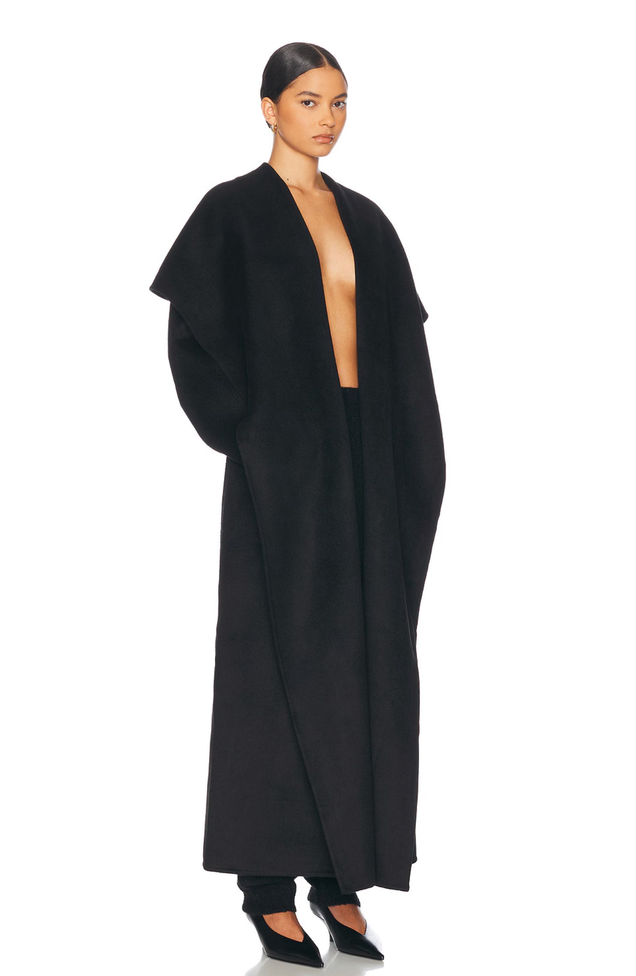 HS The Throw Wool Blend Long Coat