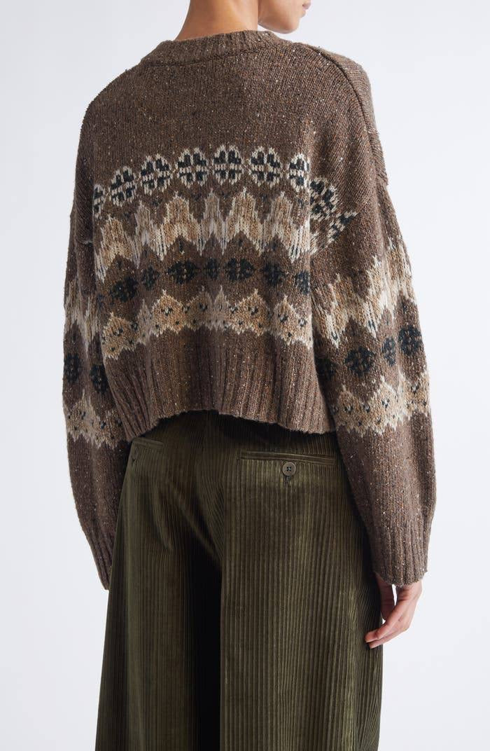 ATZ Cammie Fair Isle Wool-Blend Buttoned Cardigan