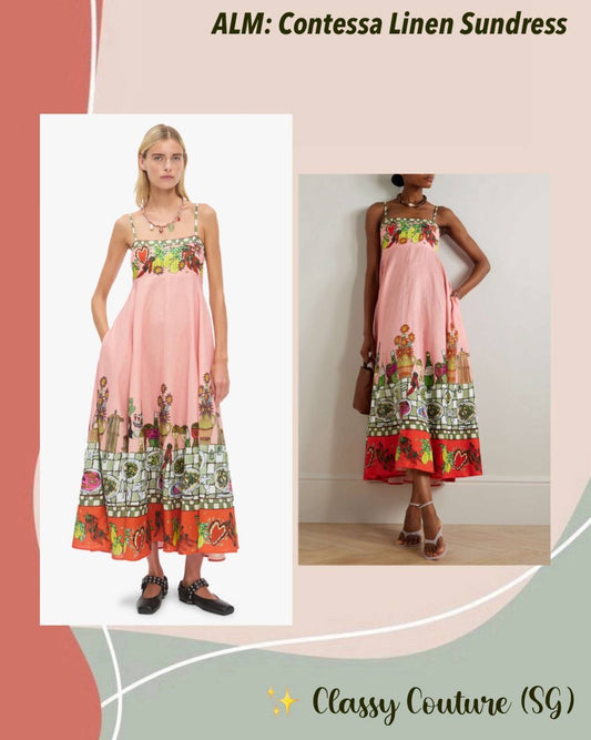 ALM Contessa Linen Midi Dress Sundress