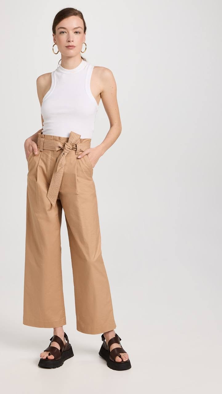 VB Lang Strech-Cotton High Waist Pants
