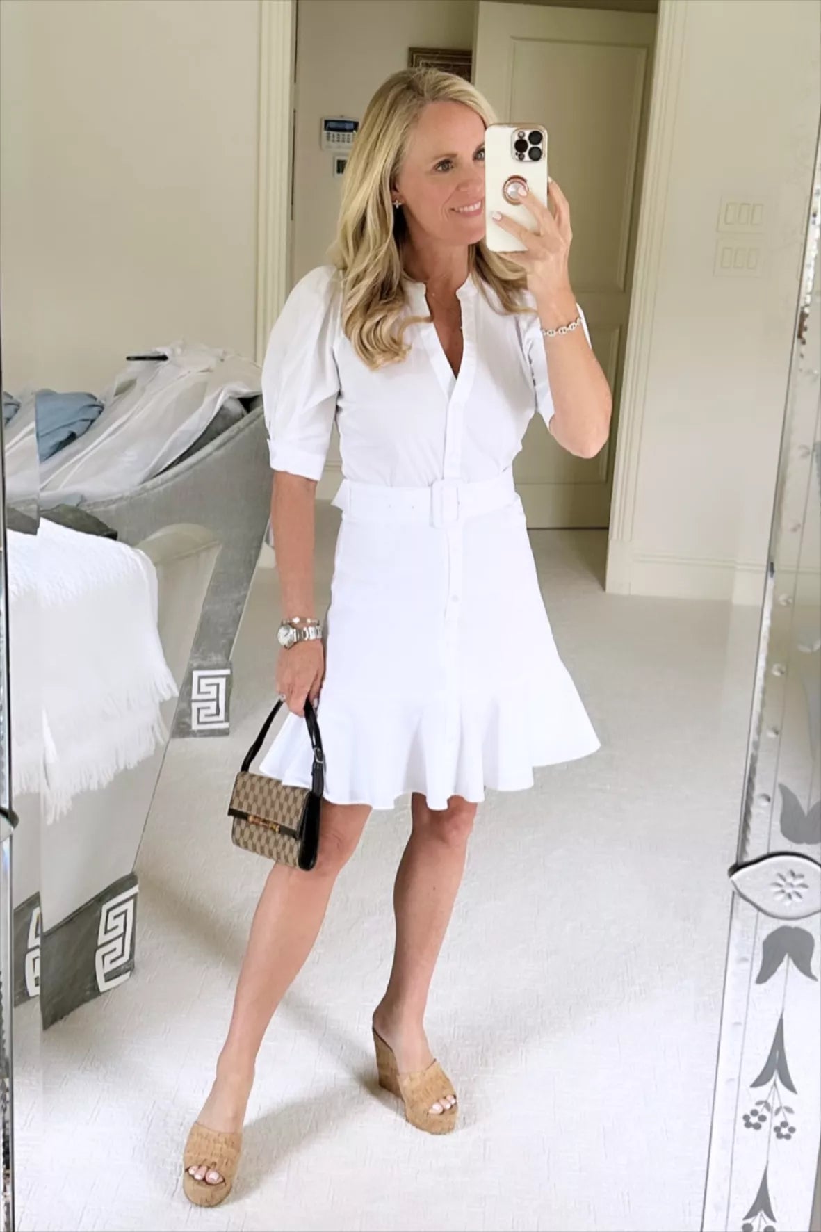 VB Molly Belted Shirtdress Mini Dress
