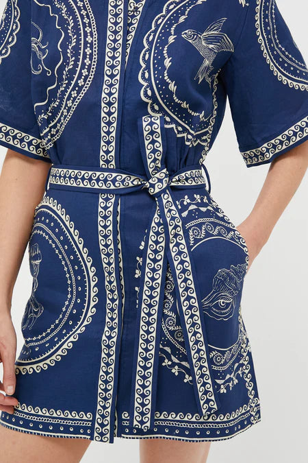 ALM Oceane Linen Shirtdress Mini Dress