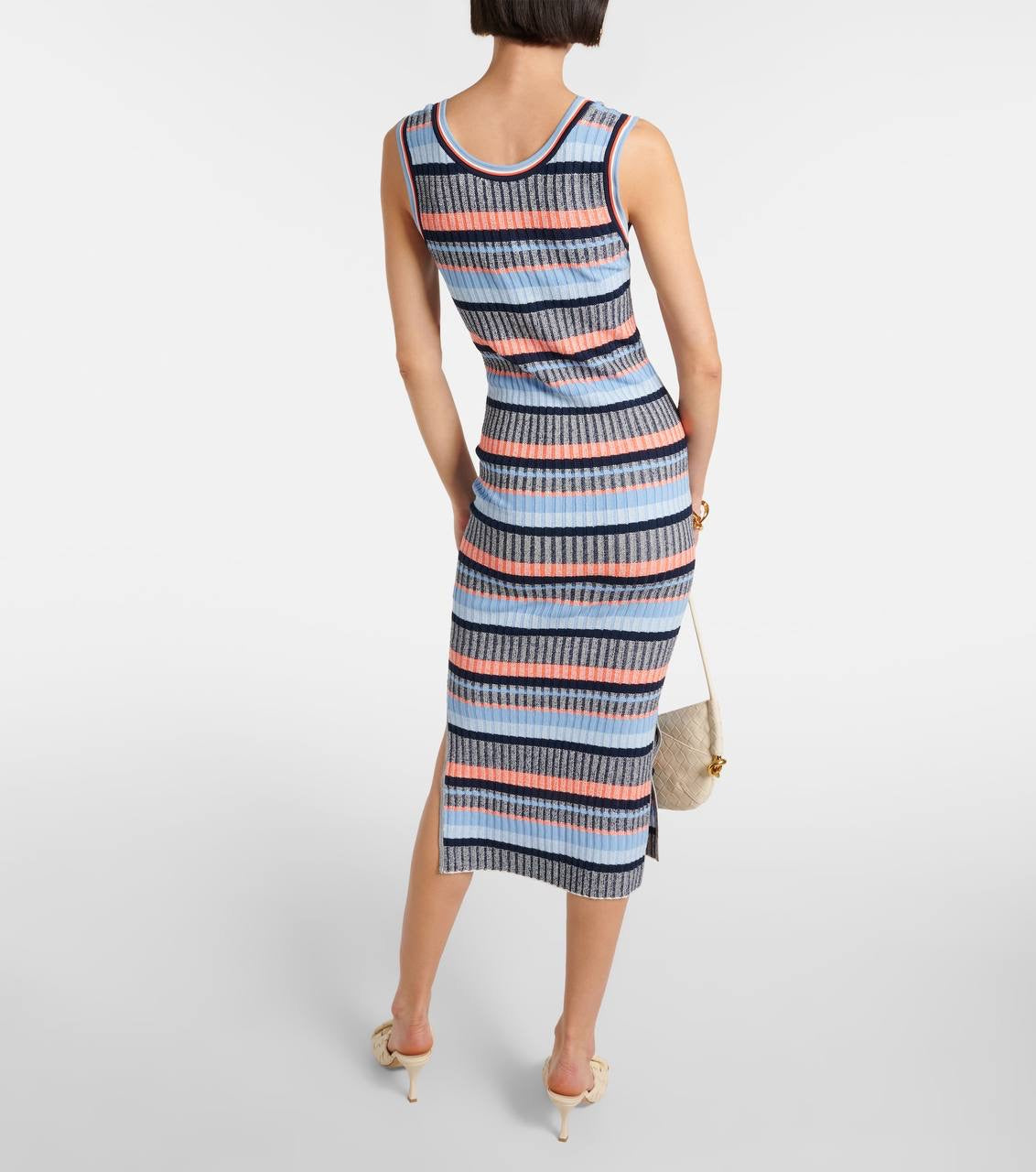 VB Fabiana Striped Knit Bodycon Midi Dress