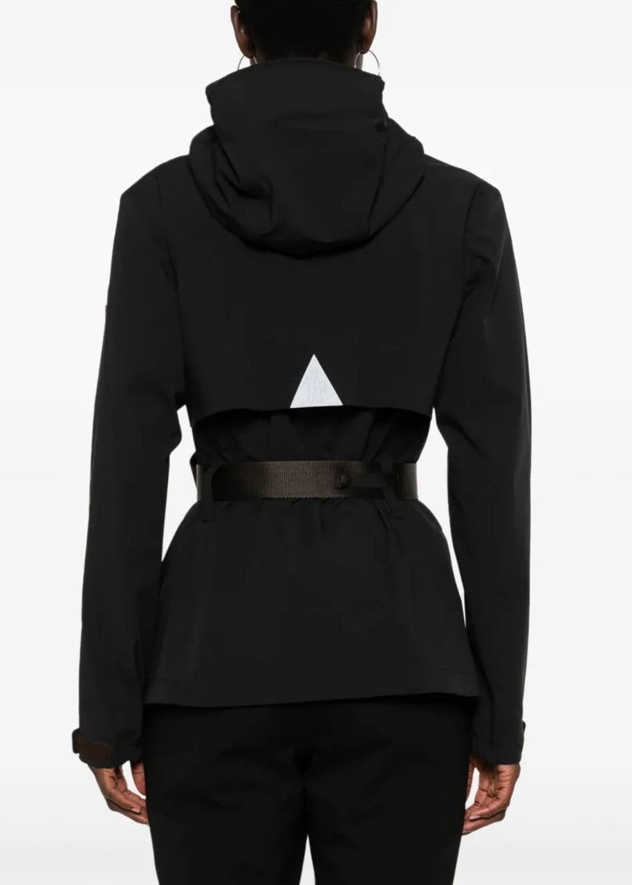 MC Black Fex Hooded Water-Resistant Jacket