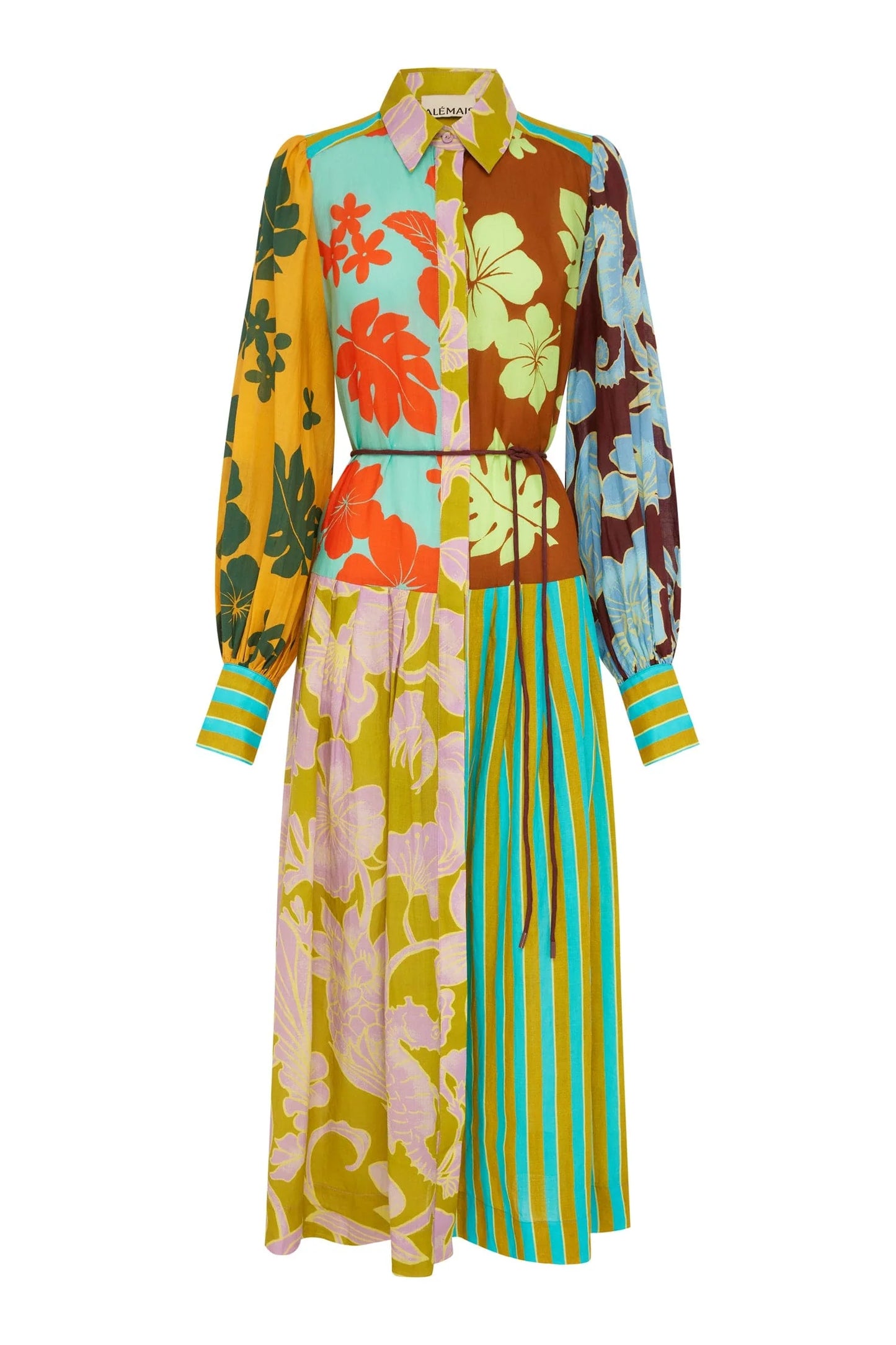 ALM Poppy Spliced Midi Dress Shirtdress