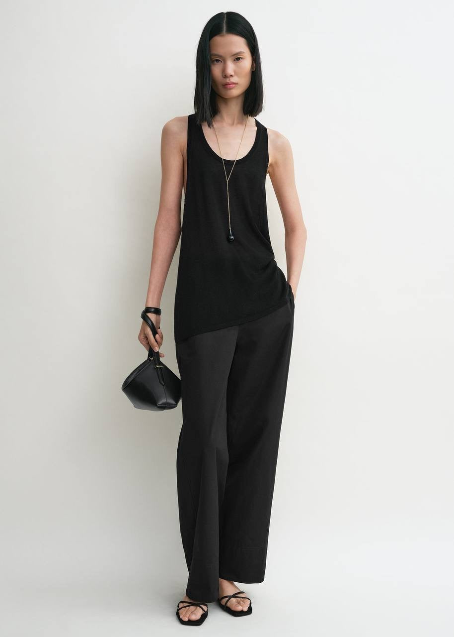 Tot Lyocell-Cashmere Tank Knit Long Top