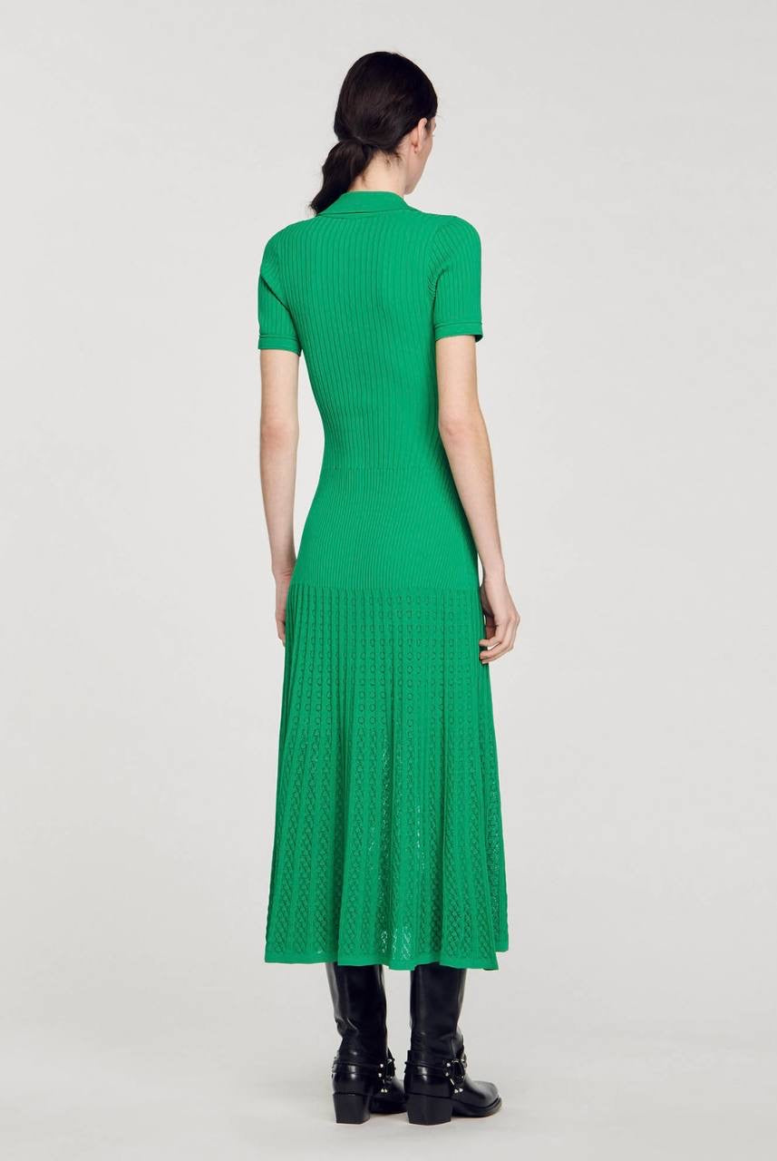 SD Knit Maxi Dress | Green Black Midi