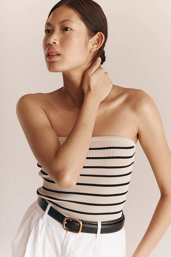 DSH Billie Stone Stripe Knit Tube Top