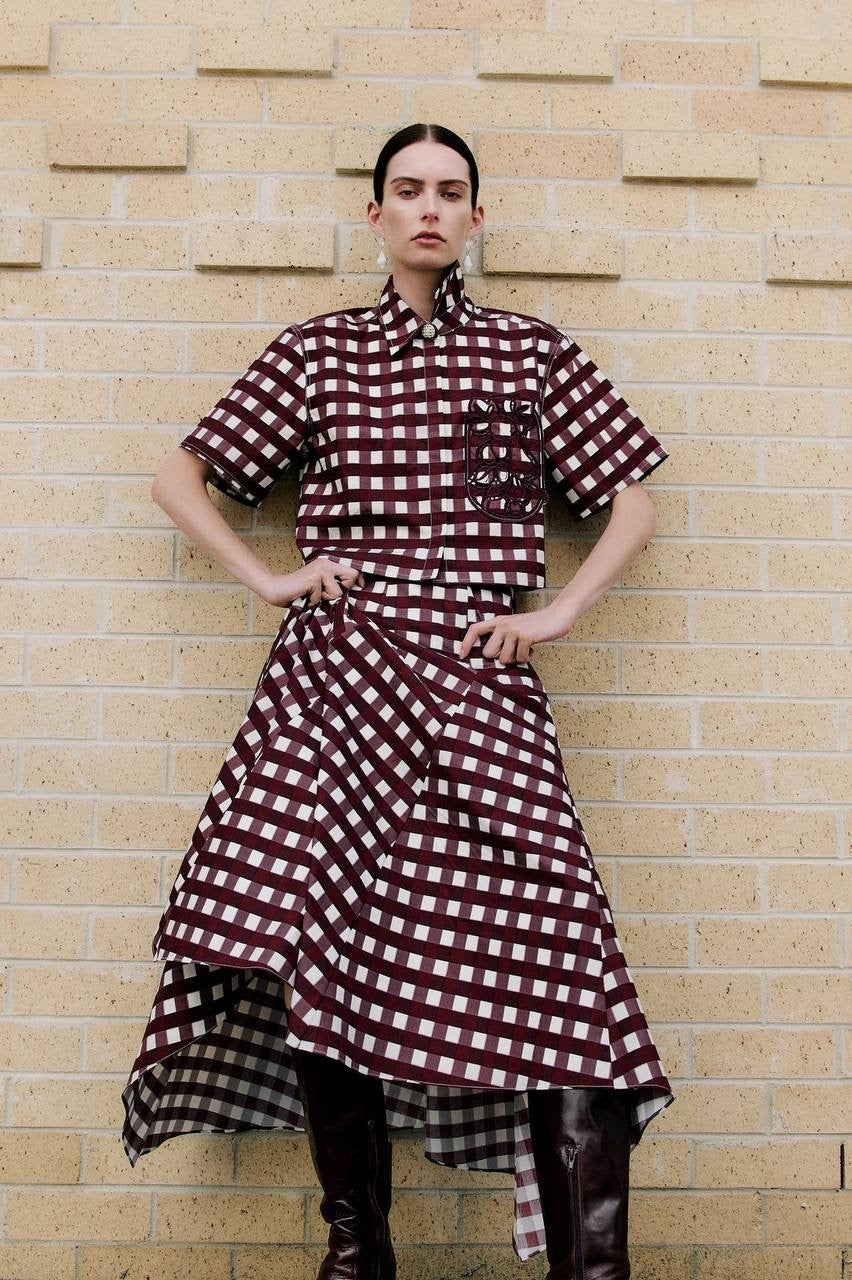 CLE Flavio Body Shirt | Caspian Midi Skirt | Cotton Set