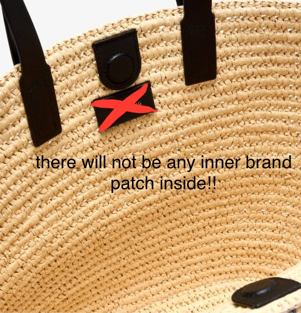 AB Palermo Leather Trim Raffia Straw Large Tote Bag