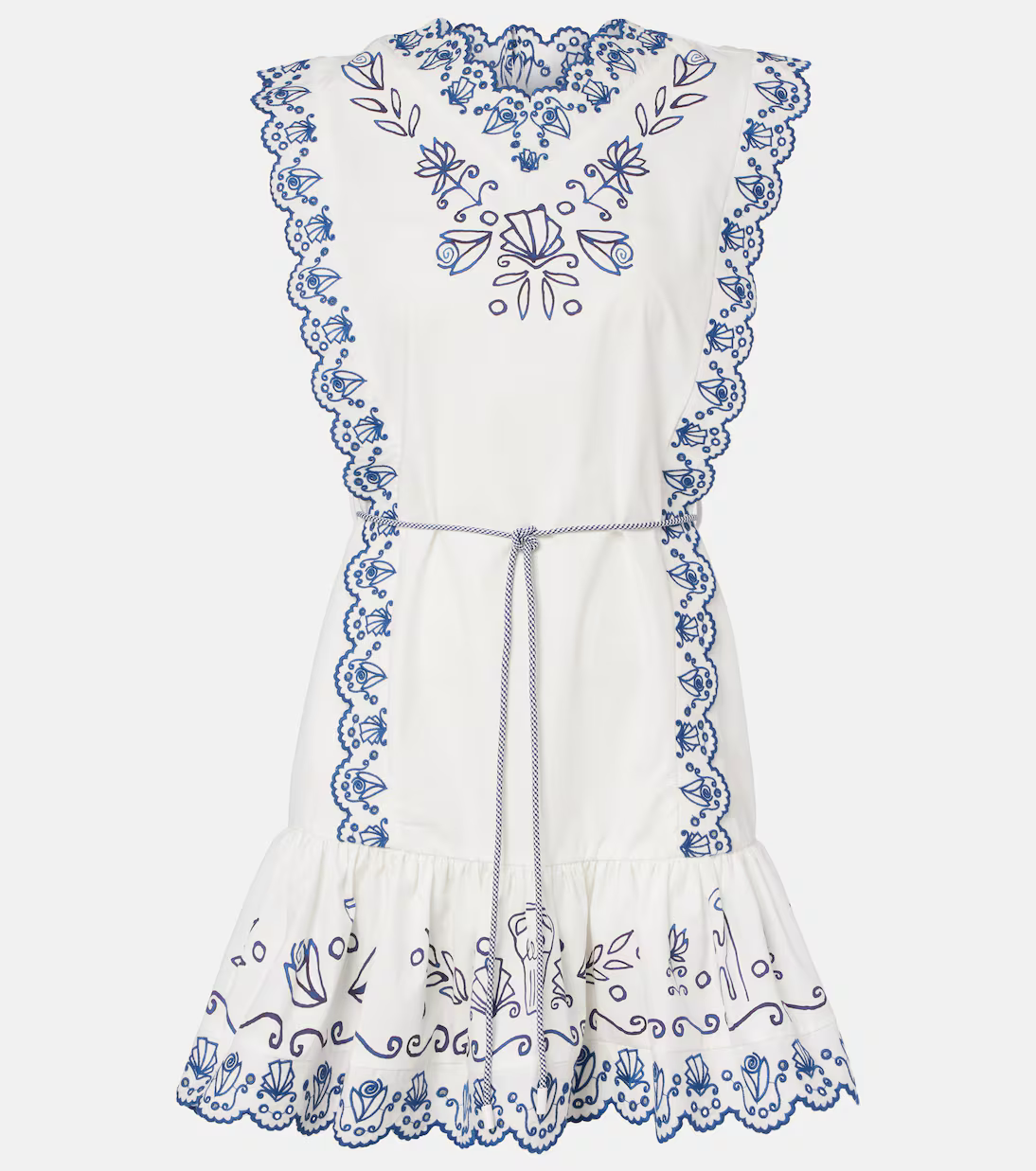 ALM Leela Embroidered Cotton Mini Dress