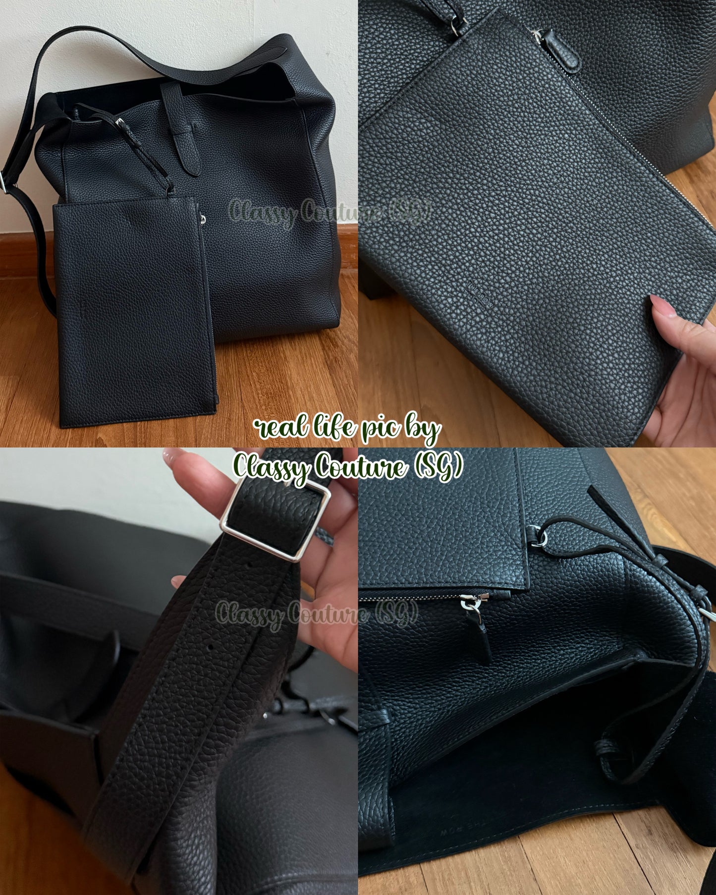 3 Colours! TR Blake Grained Calfskin Leather Bag