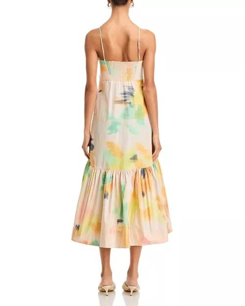 2 Colors! ALC Lindsey Ruched Cotton-Blend Midi Dress